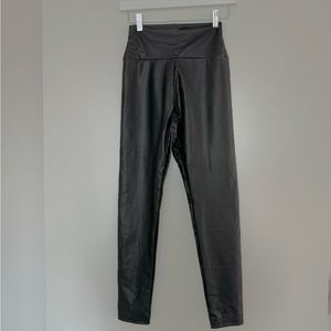 SHEIN Black Faux Leather Leggings